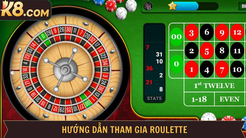 Roulette K8 – Tựa Game Đỏ Đen Mang Đậm Tính Giải Trí Cao 4 Tham gia cá cược roulette chỉ với vài thao tác dễ dàng